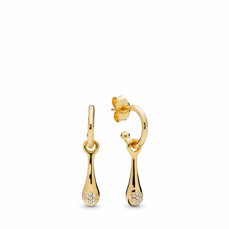 Pandora Shine™ Modern LovePods™ Earrings Clearance NZ, 18ct Gold Plated (934510-NJM)